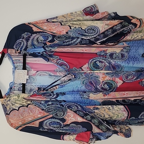 Johnny Was Cordelia Easy Midi Dress Paisley Coastal Sz 1X - Picture 7 of 16